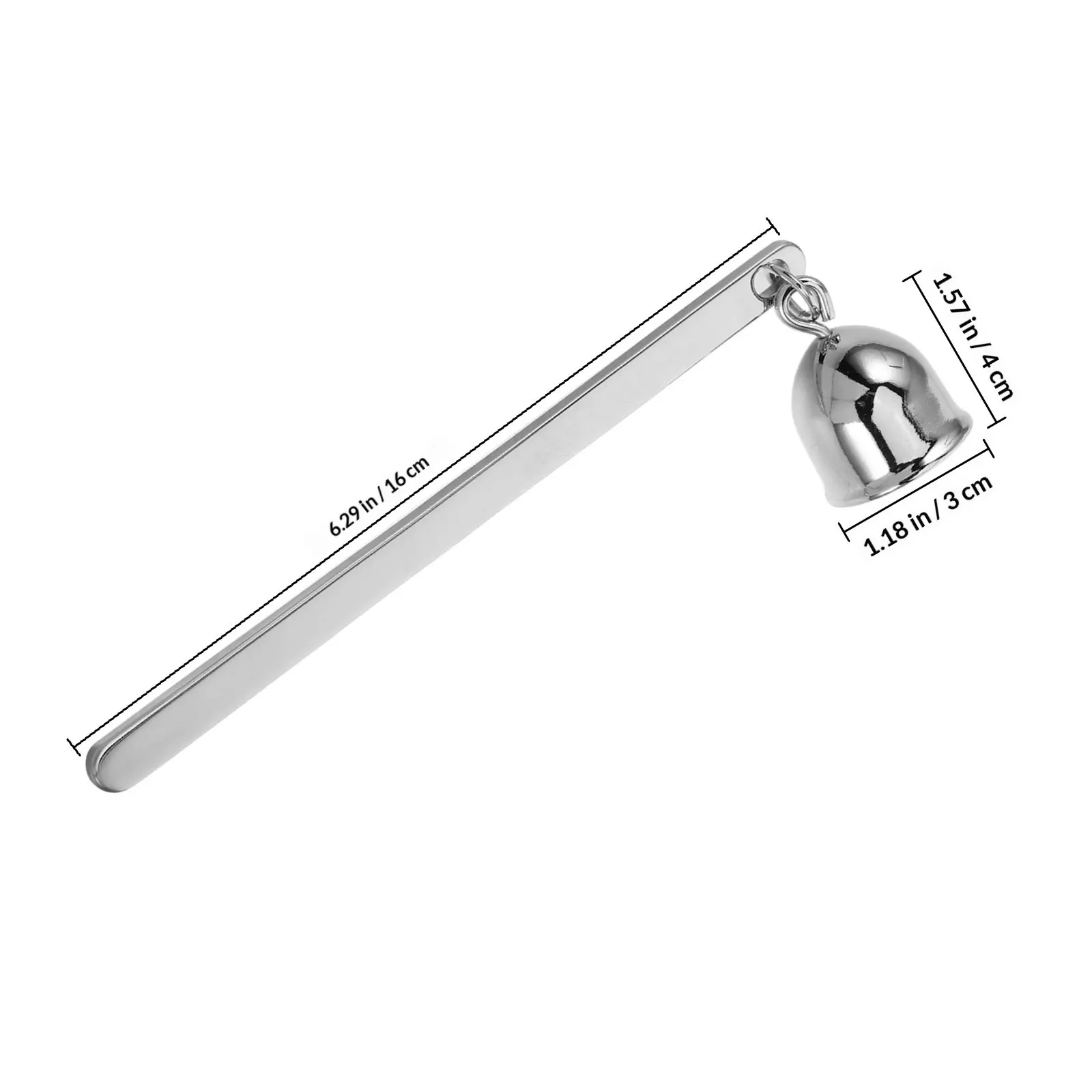 Stainless Steel Retro Snuffer Safety Extinguisher Long Handle Vintage Style Flame Extinguisher for Scented Candles