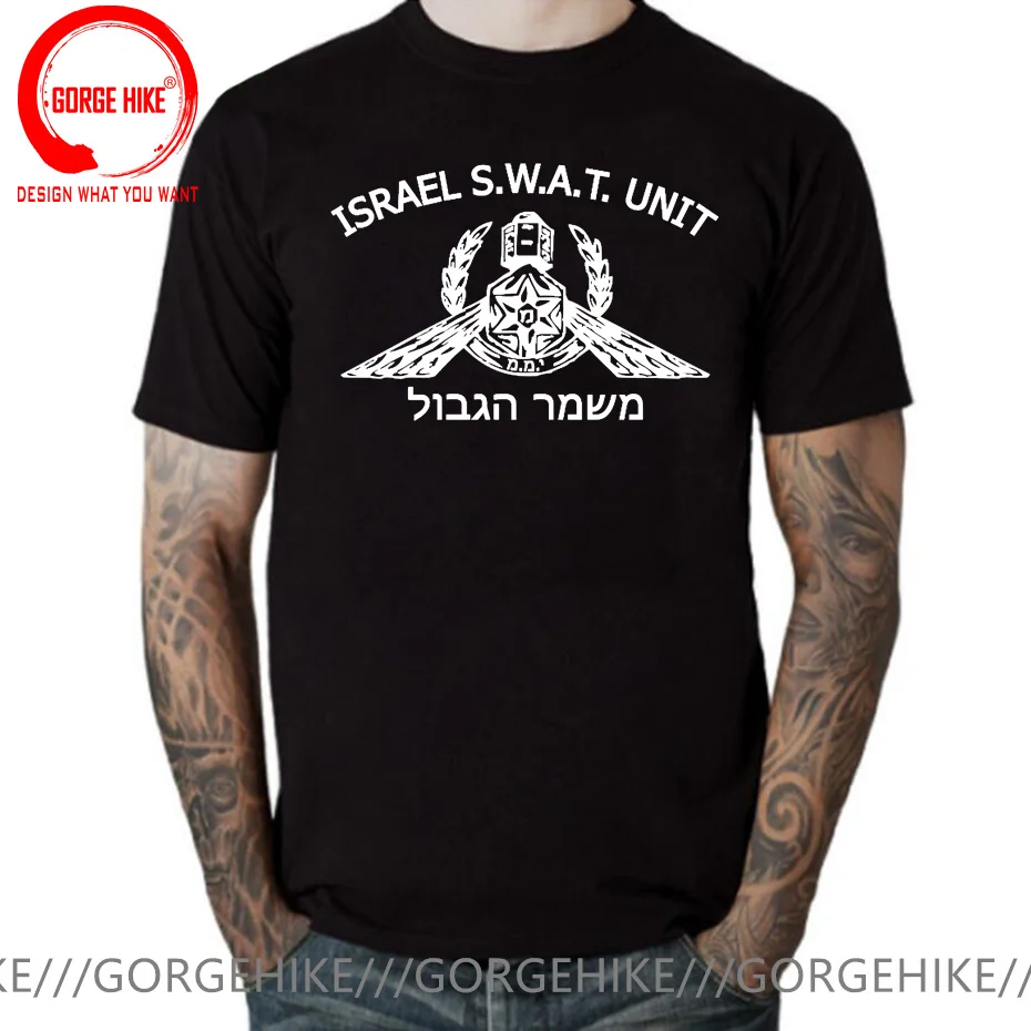 Israeli IDF Defense Force T Shirt Man S.W.A.T. Military Army tshirt Israel Yamam Unit Swat Special Forces T-Shirt Fashion Shirts