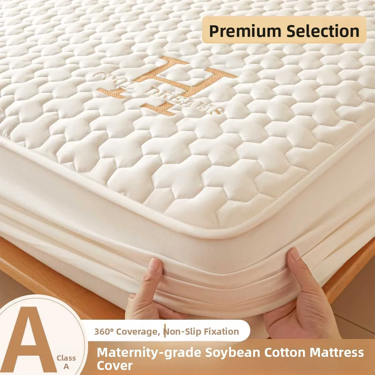 

Утолщенный хлопковый балдахин для кровати, цельный, полностью закрывающий матрас, простыня-чехол, современный простой стиль, универсальный, на все сезоны