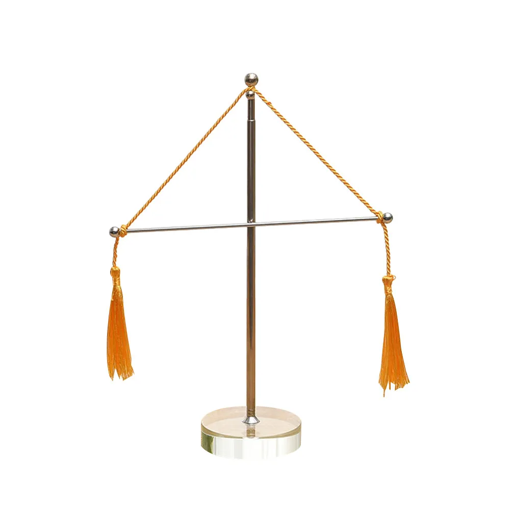 Metal Desk Flag Rack with Telescopic Flagpole and Solid Base for Stable Tabletop Display Suitable for Offices Parties Military