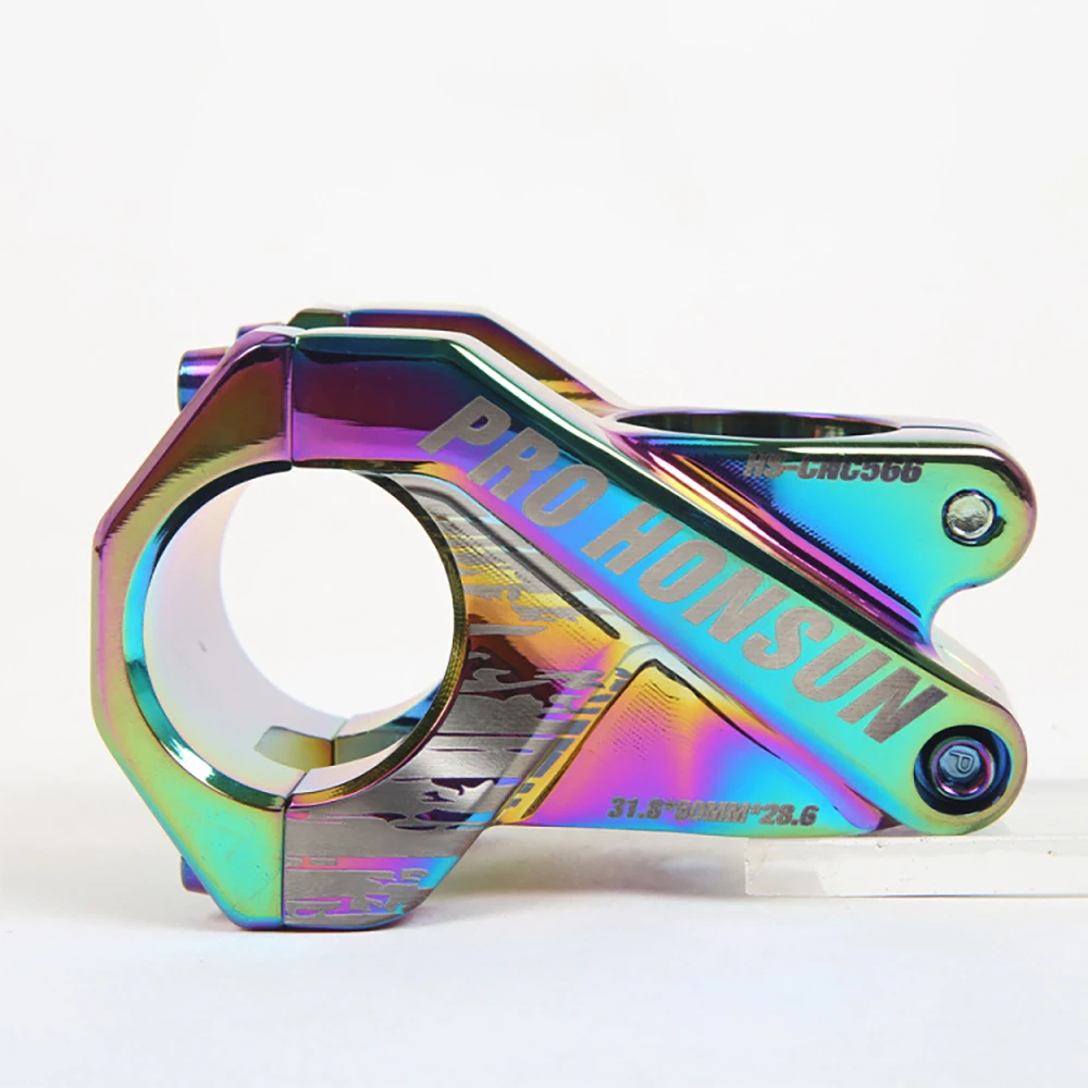 HONSUN Mountain Bike Stem 31.8 * 50mm Aluminum Alloy CNC Ultra Light Colorful Stand Bicycle Accessories