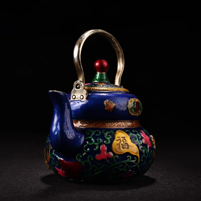 Collection: Bronze Cloisonné Gourd Wine Flask Ornament, Home Decoration Creative Gift Craft