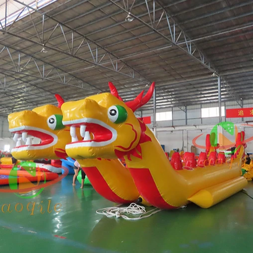 Commercial Inflatable Water Flying Fish Dragon Boat Equipment Water Towing Sports Banana Boat