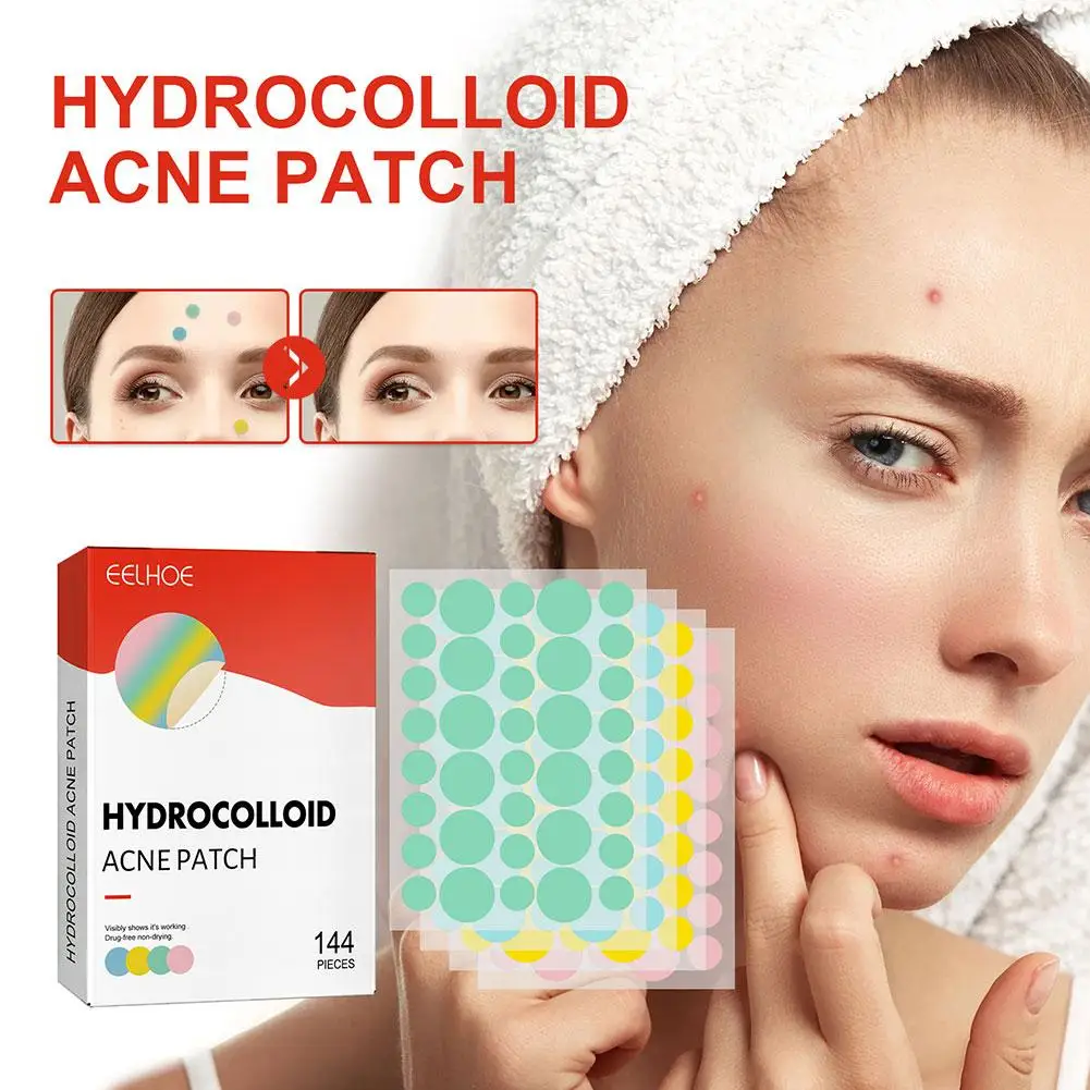 144patch Acnes patch per brufoli per zit e imperfezioni, adesivi per trattamenti con macchie invisibili o colorate per viso e pelle Ca I1u7