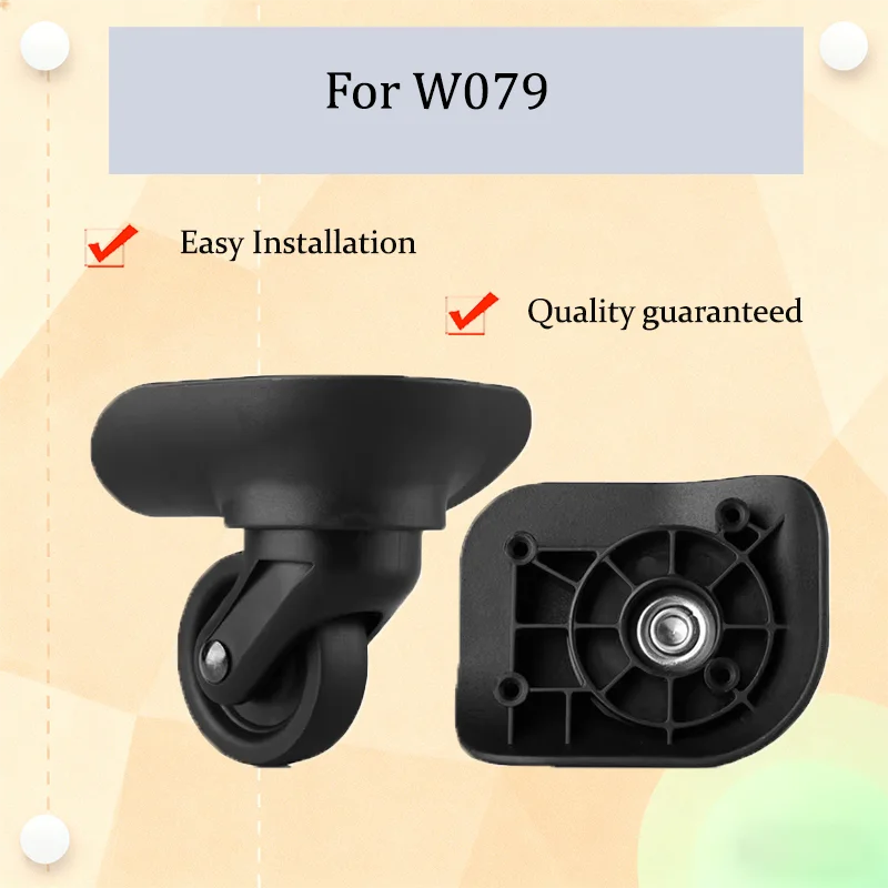 For W-079 Luggage Wheel Repair - Replacement Wheels For Suitcases 360-Degree Rotation Ultra-Quiet Wear-Resistant Rubber