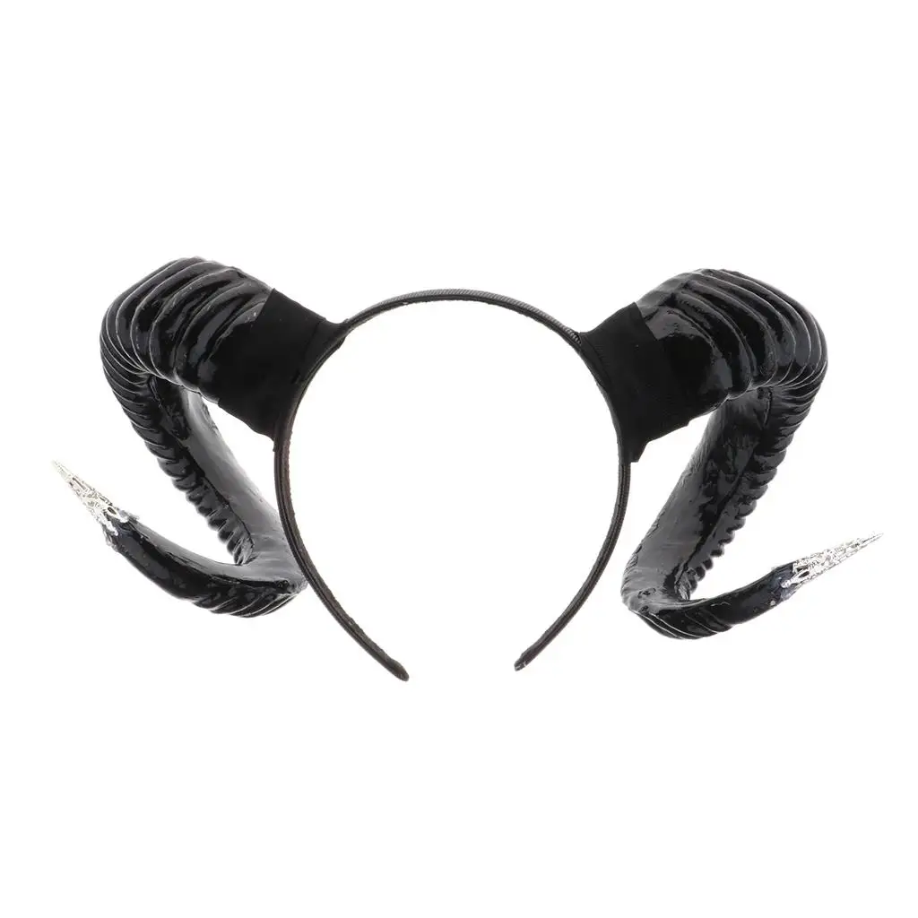 2020 Novelty Adult Ox Bull Devil Horn Headband Plastic Elastic Band Fancy Dress Accessory for Halloween Carnival Hen Night Party