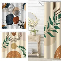 Boho Shower Curtain Waterproof Bathroom Curtain with 12 Hooks 72