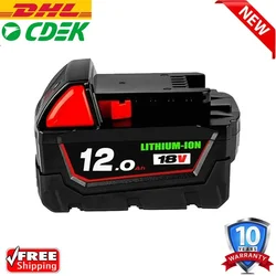 For Milwaukee 48-11-1852 M18 LITHIUM XC 6.0Ah Extended Capacity Battery for Milwaukee 48-11-1850 48-11-1840 Cordless Power Tools