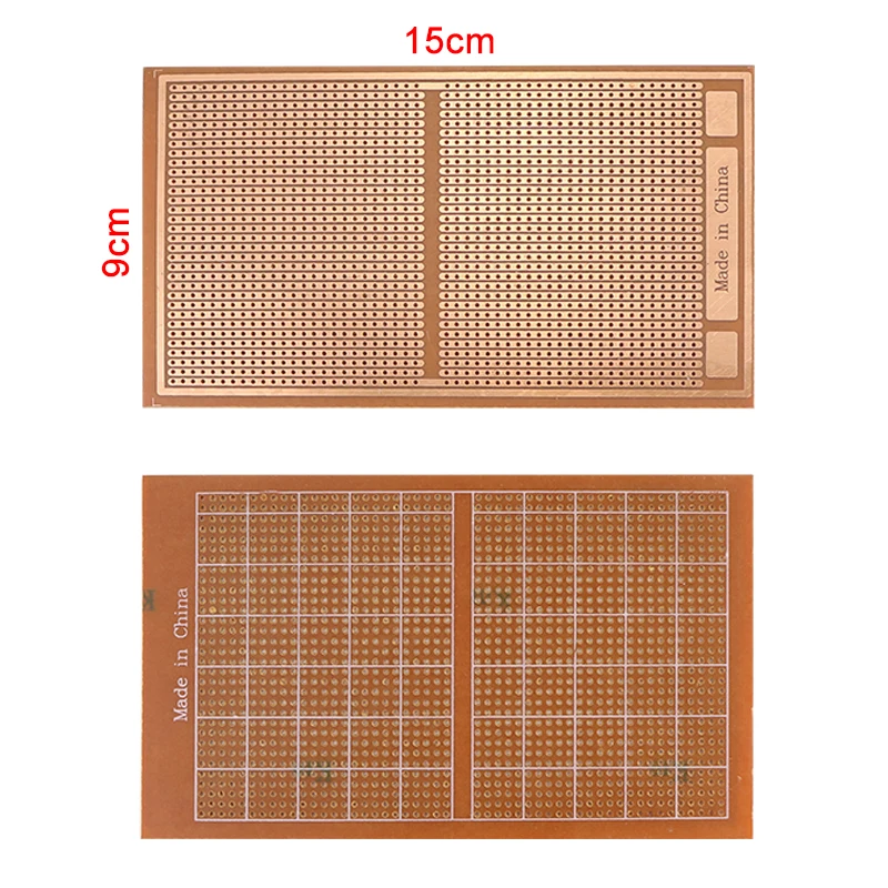 ユニバーサルマトリックス実験室回路ボード、メッキ紙、PCB、カード接続ボード、DIY、9x15、9x15cm、90x150mm、5個