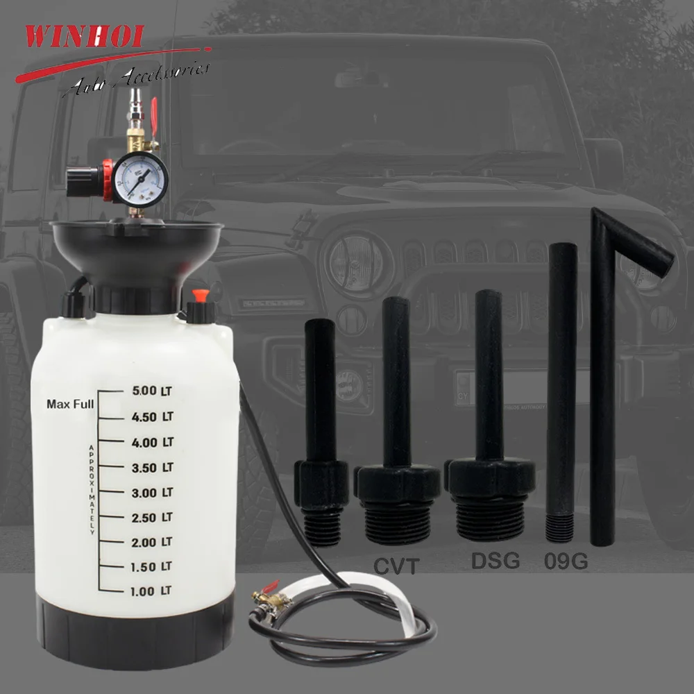 

5L High Capacity Pneumatic Car Gear Oil Injector Car Gearbox Syringe Wave Wave Box Oil Brake Fluid Injector Replacement Tools