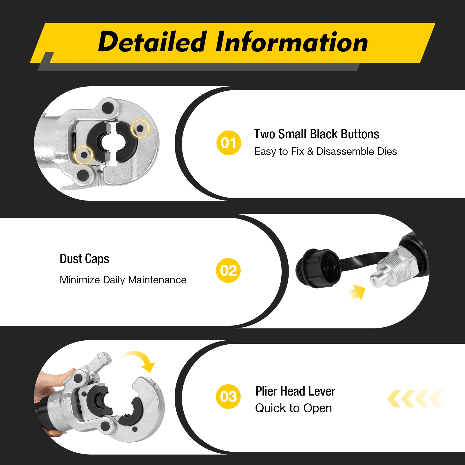 6T Hydraulische Perstangen V-Contour Hydraulische Krimptang Radiale Pers Koperen Buis Perskaak Dhl