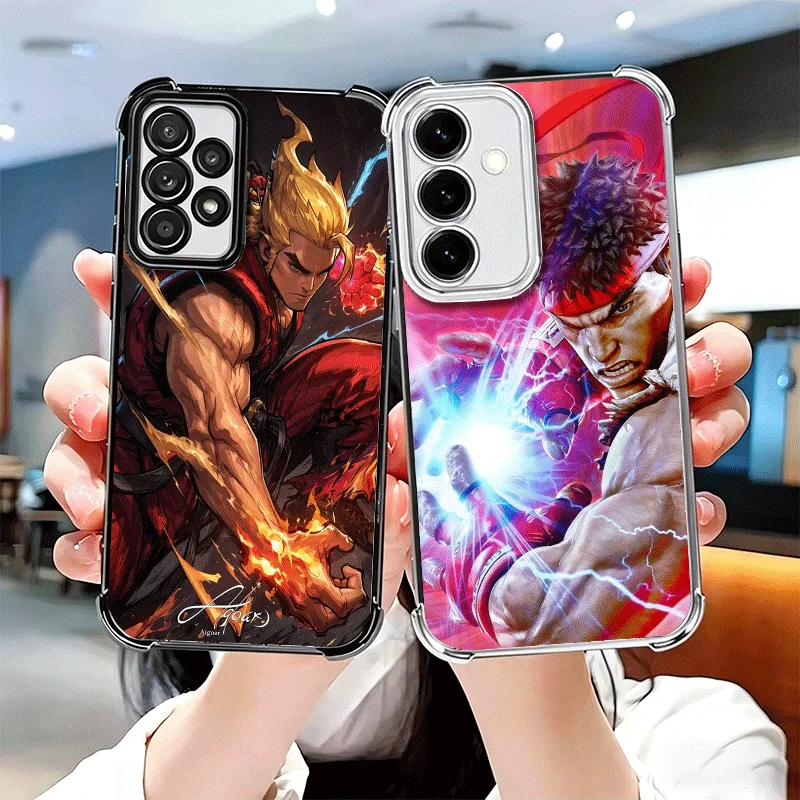 S-Street F-Fighters Soft Phone Case For Samsung A17 A27 A07 A37 A57 A16 A56 A15 A55 A14 A54 A13 A53 A26 A36 A25 A35 A24 A34 A23