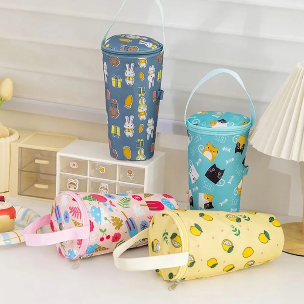 المحمولة الحليب الشاي حمل حقيبة الحفاظ على الحرارة حقيبة حمل كوب معزول غطاء مظلة حقيبة يد التخييم درينكوير اكسسوارات #4