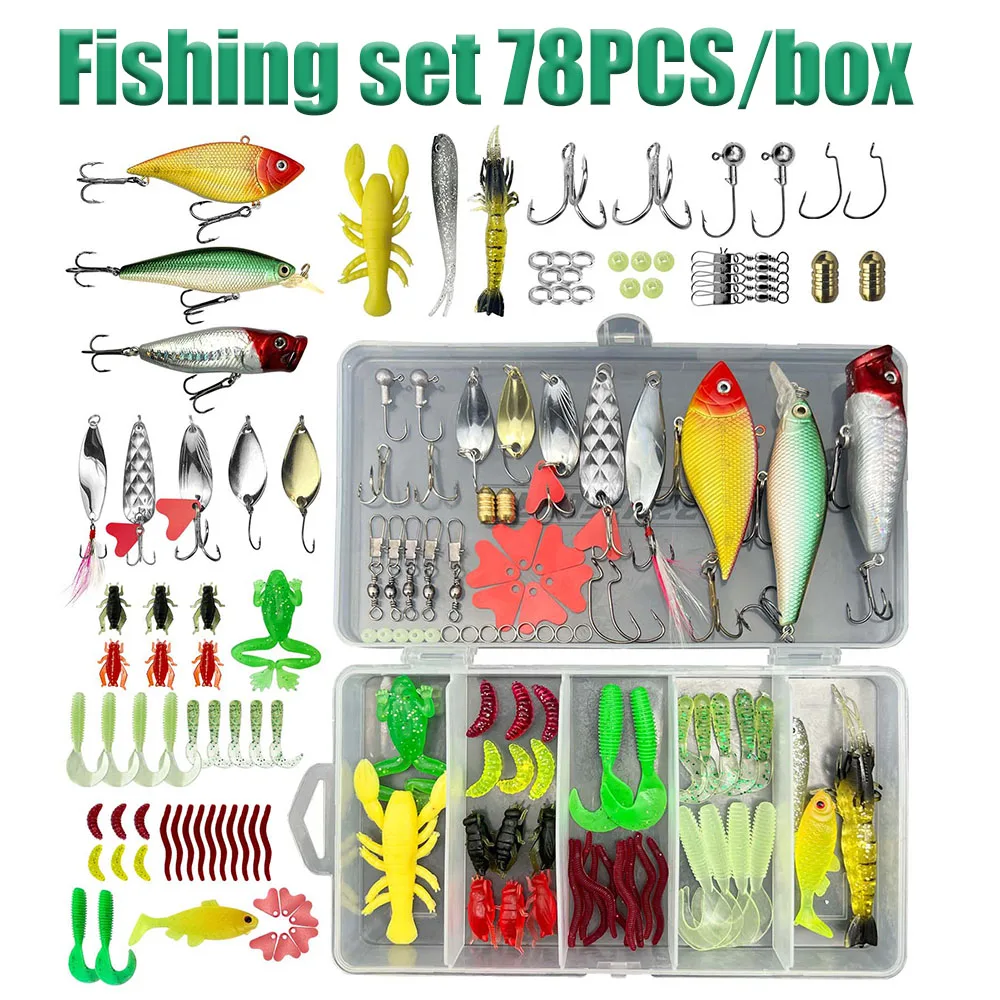 

Artificial Fishing Lures Soft Fishing Lure Kit Swimbait Silicone Bait Accessory Goods Accessaries Baits Set Lurres