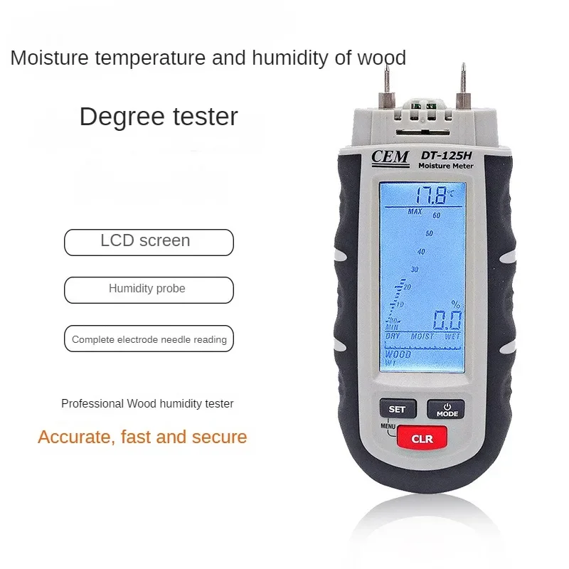 Premium DT-125H Wood Mois ture Meter Wood Meter Moisture And Humidity Tester Measuring Instrument Moisture Content Deter