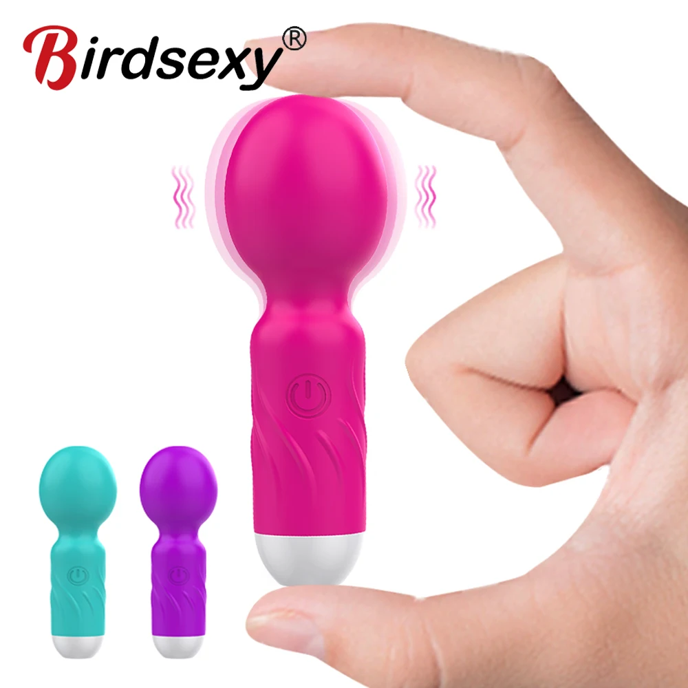 Mini AV Vibrator Magic Wand for Women Clitoris Stimulator USB Rechargeable Portable Silicone Massager Female Sex Toys