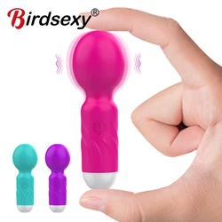 Mini AV Vibrator Magic Wand for Women Clitoris Stimulator USB Rechargeable Portable Silicone Massager Female Sex Toys