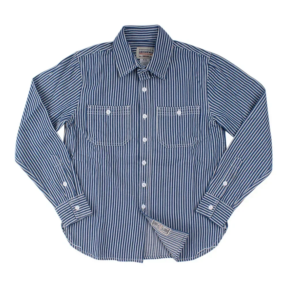 

Asian Size Genuine Super Quality Stylish Durable Slim Fitting Mans Cotton Indigo Dyeing Shirt