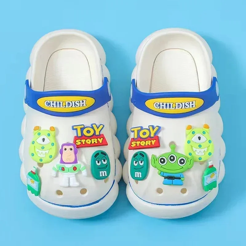 Baby Boy Sandal Summer Closed Toe Kid Girl Cartoon Toy Story Buzz Lightyear Print Slipper Adult Non Slip Sport Soft Beach Shoes