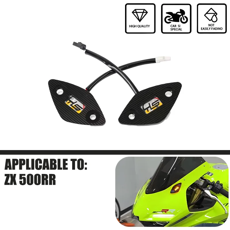 Motorcycle Accessories Rearview Mirrors Seat Cover Decorative LED Light Mirror Base Light For ZXJC 500RR 500rr 500 RR