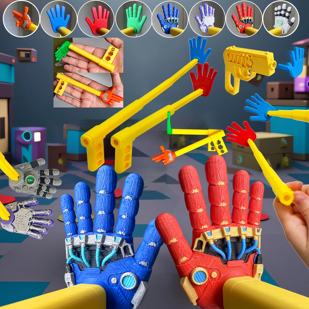 Funny Retractable Palm Model Toy Telescoping Hand Prop, Creative 3D Printed Halloween Cosplay Party Decoration Collectible Gift