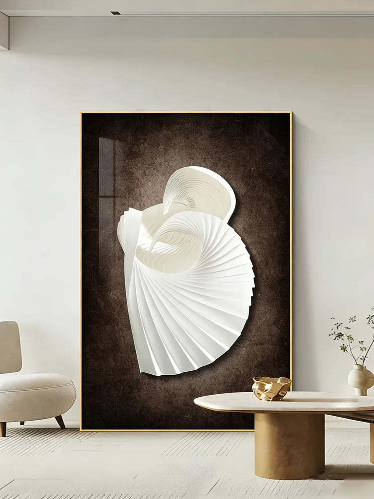 

Минималистичная картина от пола до потолка для гостиной, абстрактная и элитная картина для украшения входа, фон, настенная лампа