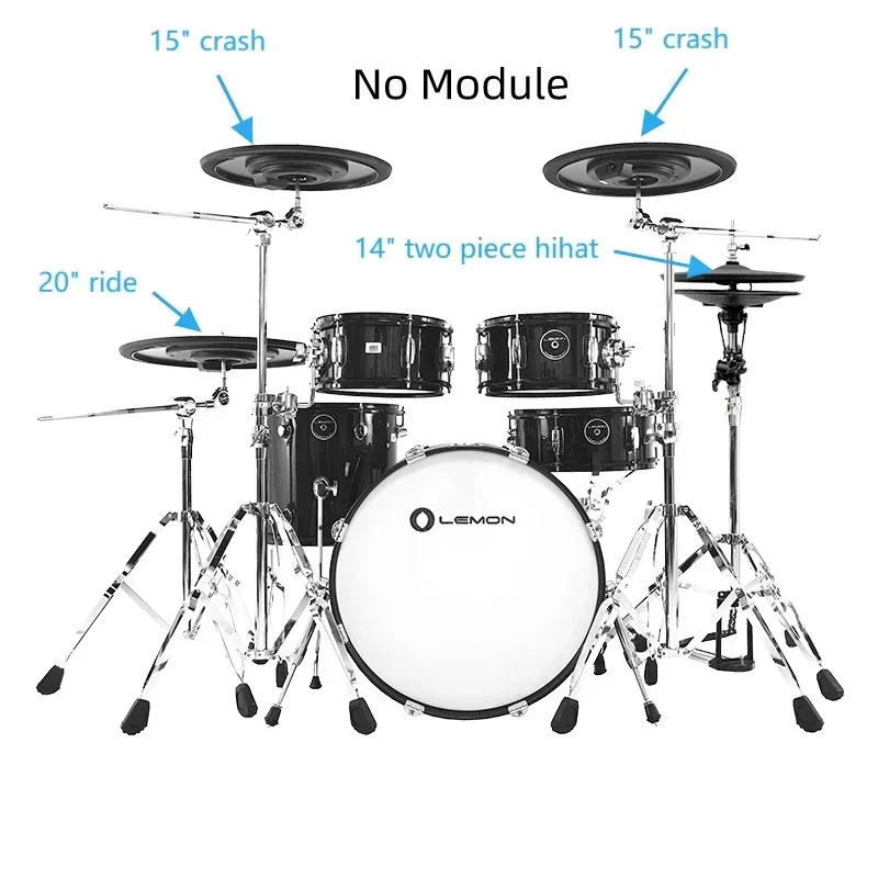 Lemon Drum T950 PRO Sparkle Black/dark Wood Grain Without Module For Electronic Drum Set