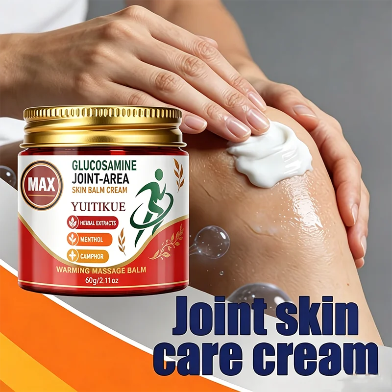 YUITIKUE Max Glucosamin Wärmender Gelenkmassagebalsam Kräuterextrakt Menthol Kampfer Pflege Tägliche Muskel-Gelenk-Hautpflege 60g – Detail 6