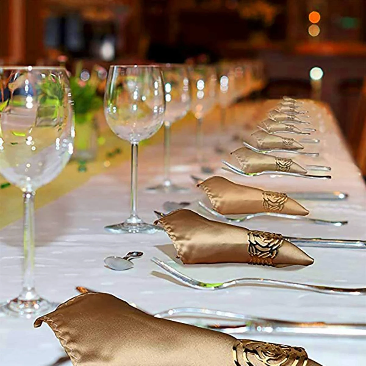 Napkin Ring, 12-Piece Metal Napkin Buckle Holder, Suitable for Wedding Party Dinner Table Decoration (Rose Gold) HOT