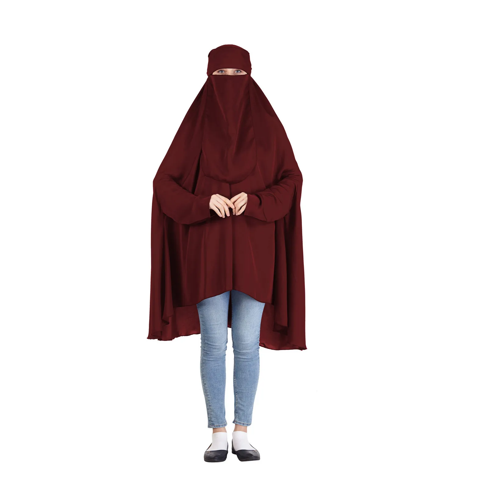 Women's Muslim Abaya Color Color Dress Women's Pure Summer Islam Long Sleeve Ventilative Clothe Dresses 2024 Hot Sale Sundress