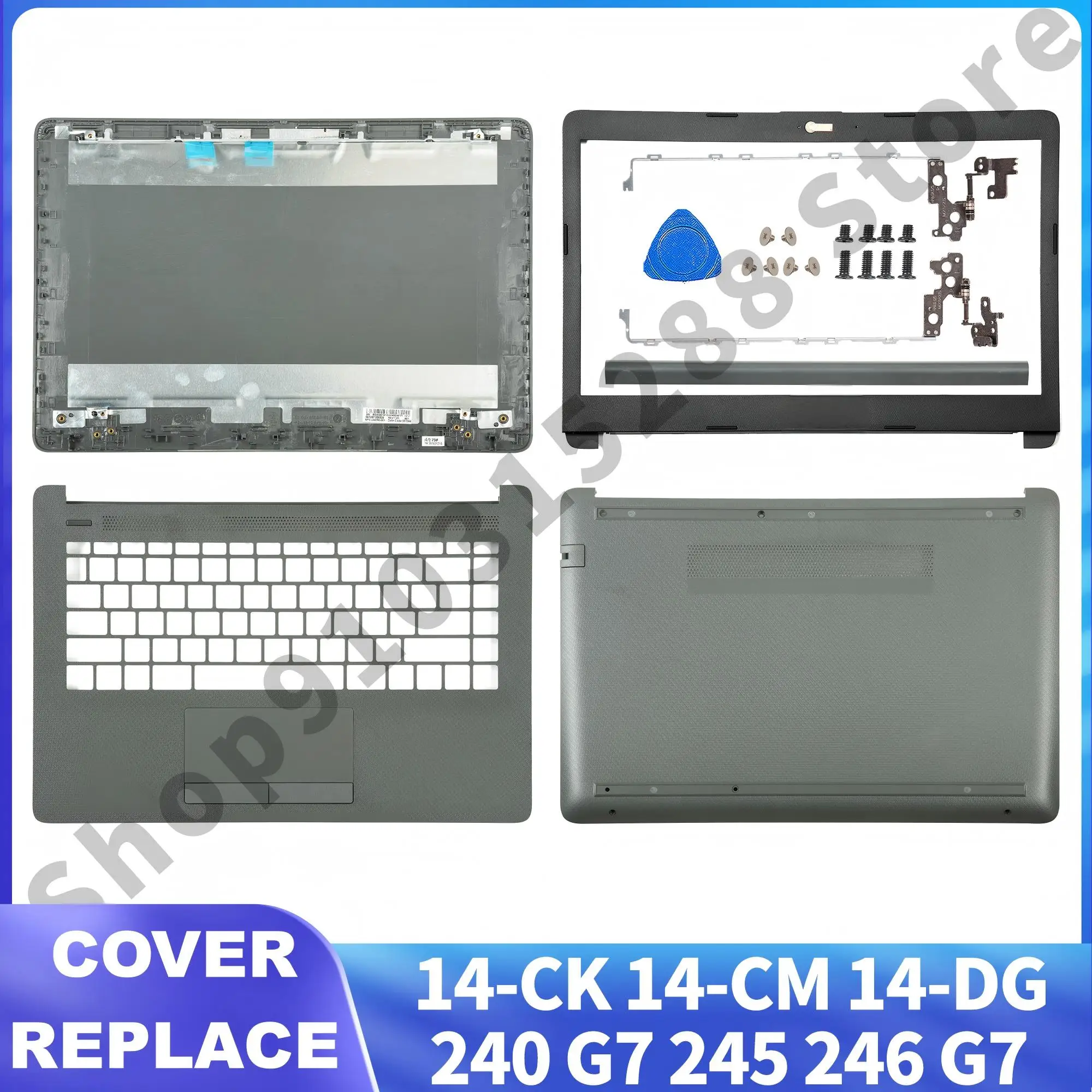

NEW For 14-CK 14-CM 14-DG 14Q-CS 240 G7 245 G7 246 G7 Plastic Back Cover/Bezel/Palmrest/bottom/Hinges 14inch