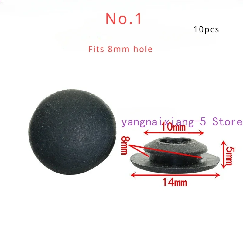 10pcs Car Door Panel Lock Side Hole Cabin engine Cover Tail Door Lower Side Skirt Bottom Edge Guard Rubber Plug Cover