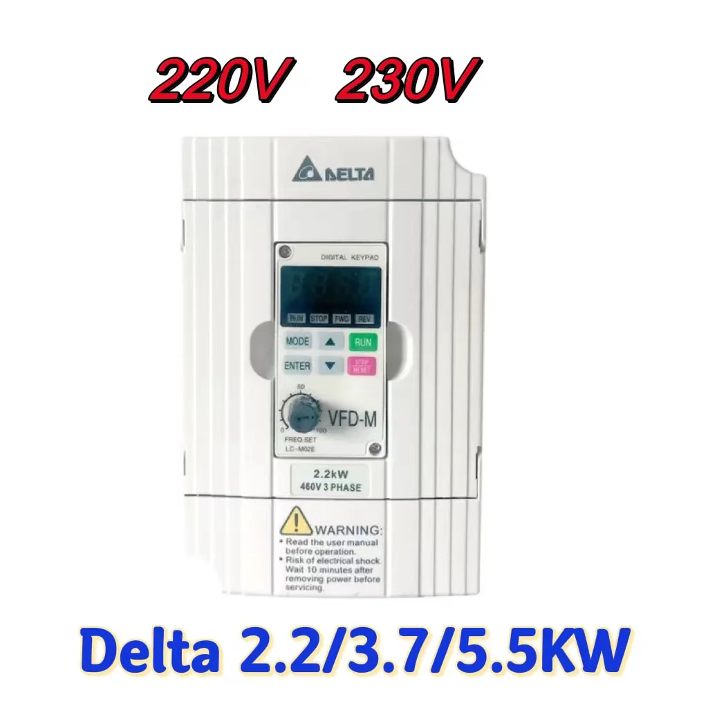 

New origina VFD-M series l VFD022M23B VFD037M23A VFD055M23A 220V /230V /1.5kw /2.2kw /3.7kw /5.5kw/ 0.4KW / 0.75kw inverter