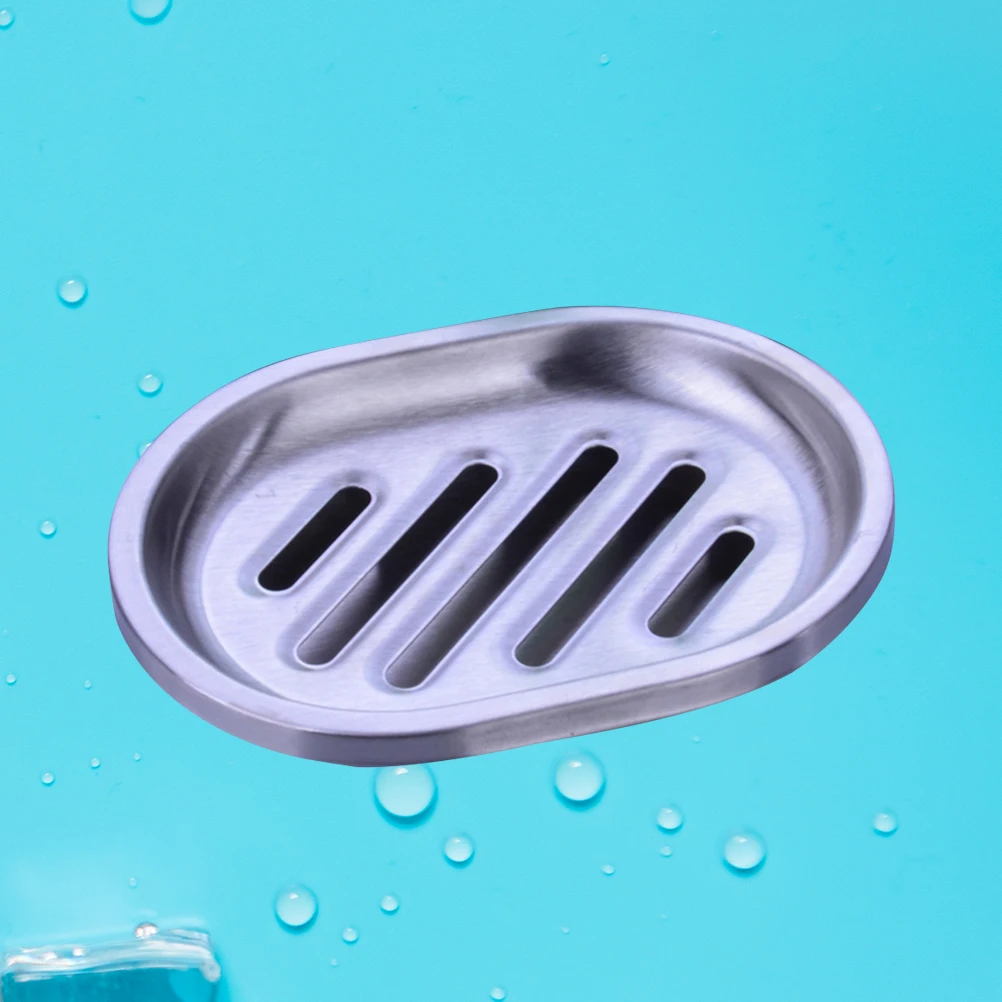 

Double Layers Stainless Steel Soap Holder Box for Bathroom Kitchen Countertop with Hollow-Out Design for Efficient Drying