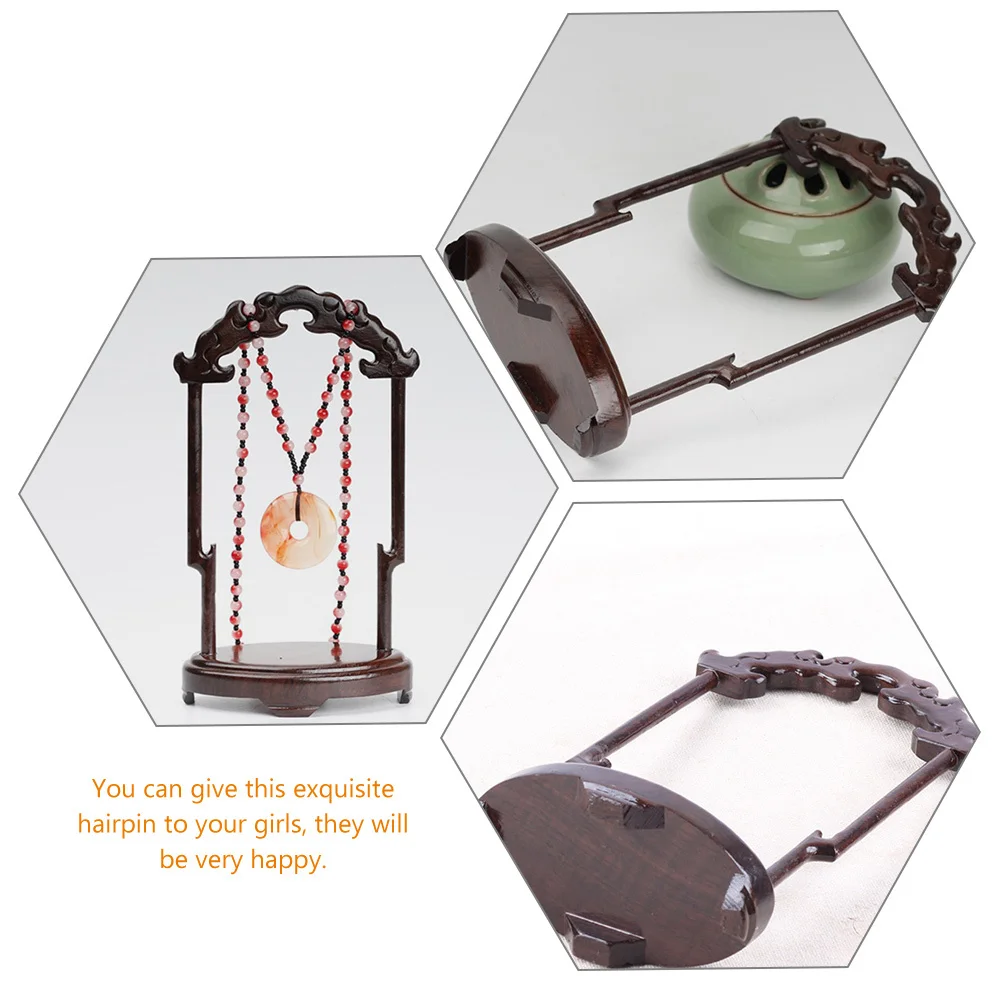 حامل مجوهرات خشبي حامل قلادة سوار منظم عرض الرف دائم عملي تخزين المجوهرات قلادة الوقوف