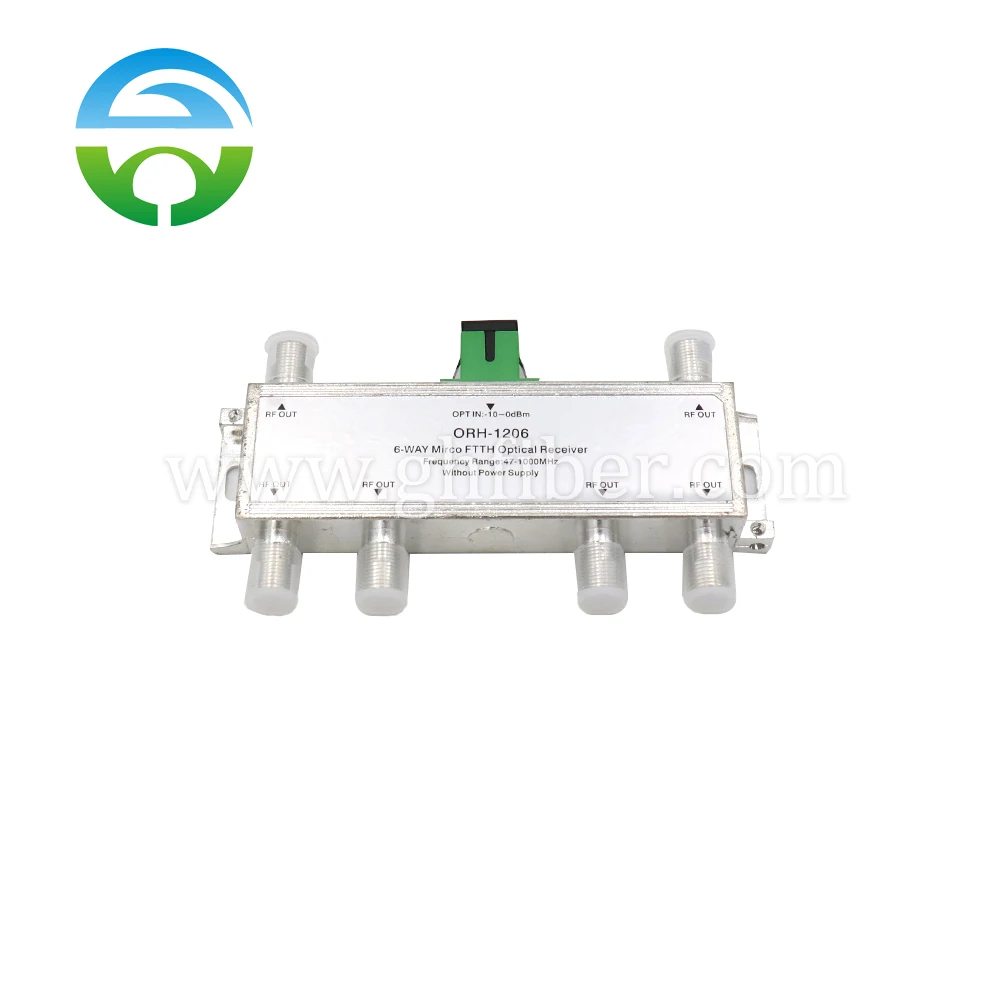 

CATV Mini Node FTTH Fiber Optical Passive Receiver with 2/4/6/8 RF Ports