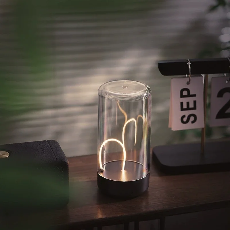 Creative And Personalized Magnetic Suction Lamp Mini Desktop Atmosphere Lamp Rechargeable Night Light Convenient Camping Gift