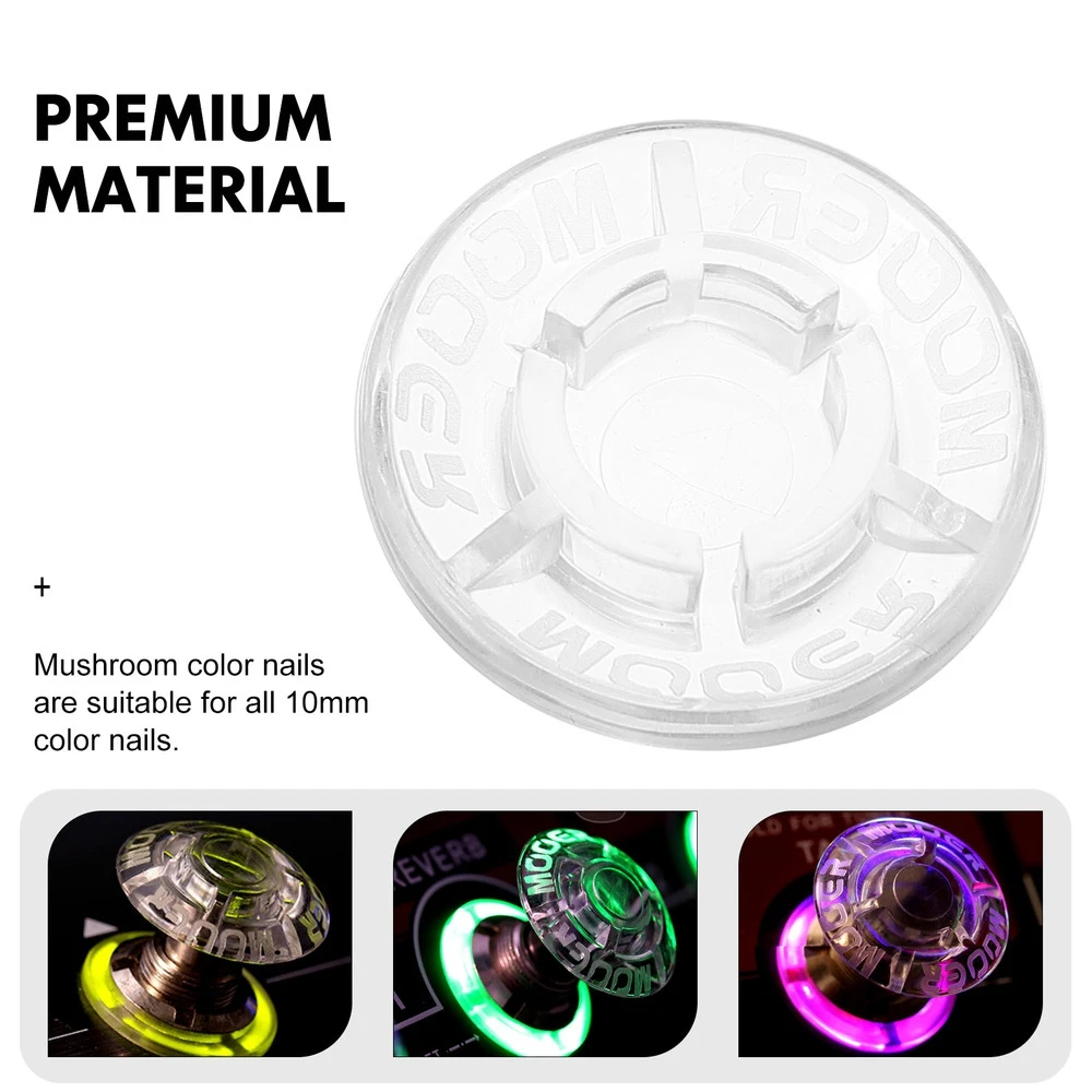 MOOER 10Pcs Mushroom Guitar Effect Pedal Foot Nail Cap Amplifiers Foot Switch Guitar Pedal Knob Protector image 6