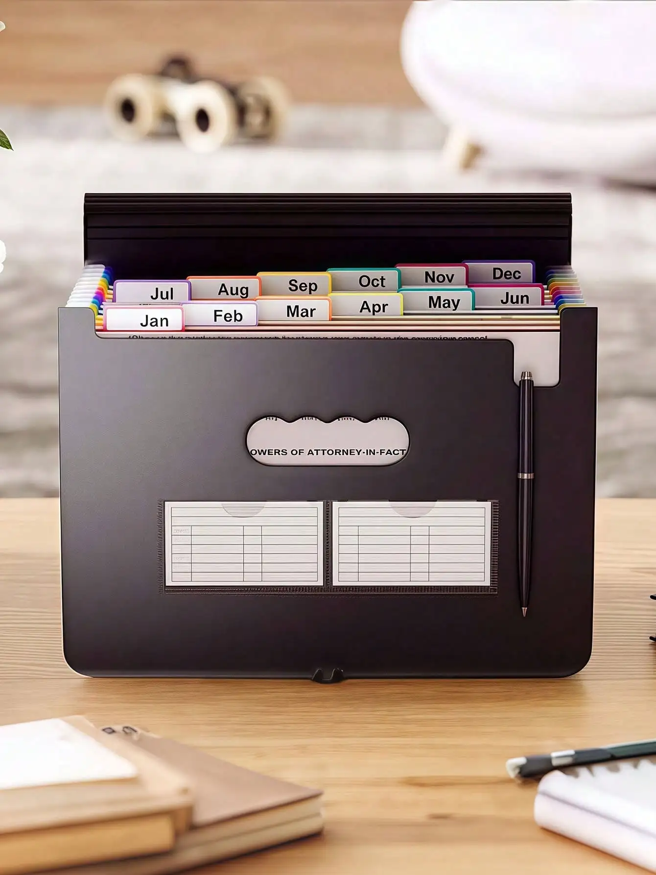 Akkordeon-Aktenordner mit 12/24/36 Fächern – Rechnungs- und Quittungsorganisator im A4-Format