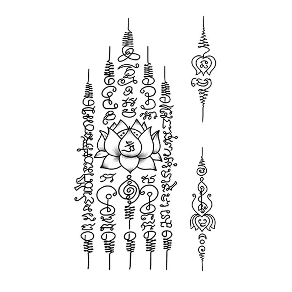 New Thai scripture tattoo stickers Jesus Bible God Christian Temporary Tattoo Stickers Waterproof Art Arm Face tattoo