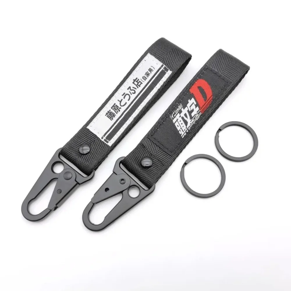 JDM Keyring Tags Initial D Fujiwara Tofu Shop Nylon key Tags keychain Auto Key Steel Spring Clip Lanyard Motorcycle Accessories image 4