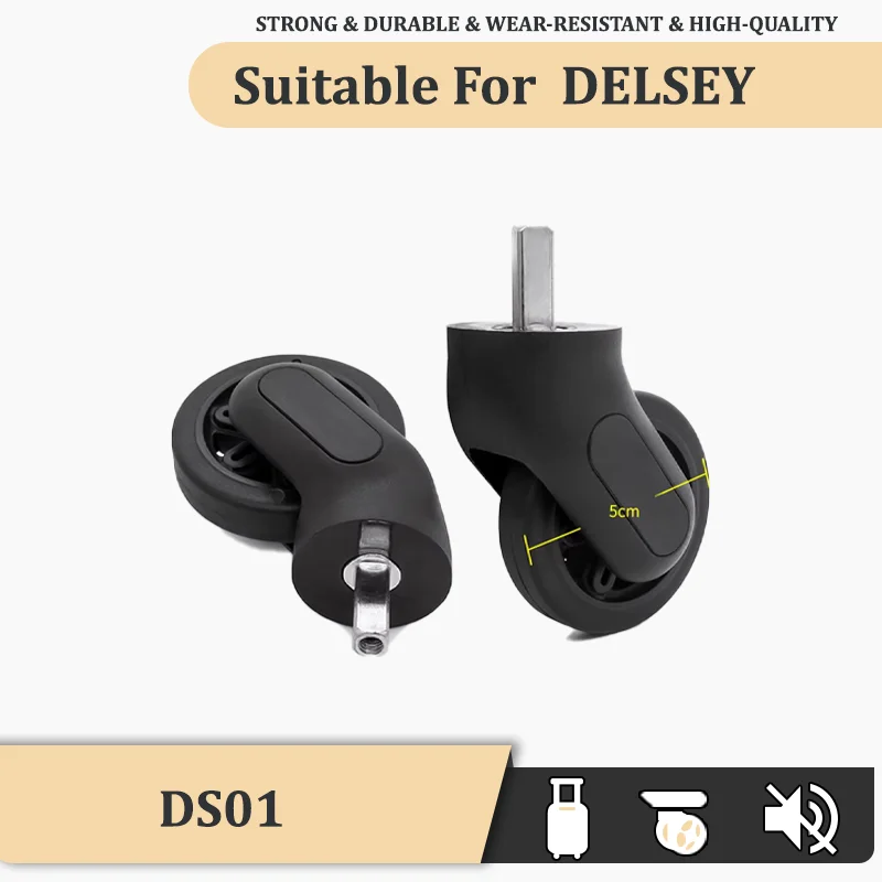 For DELSEY Silent & Smooth Durable & Sturdy Easy Installation Luggage 360° Silent Rotation Keeps Your Luggage Rolling Like New