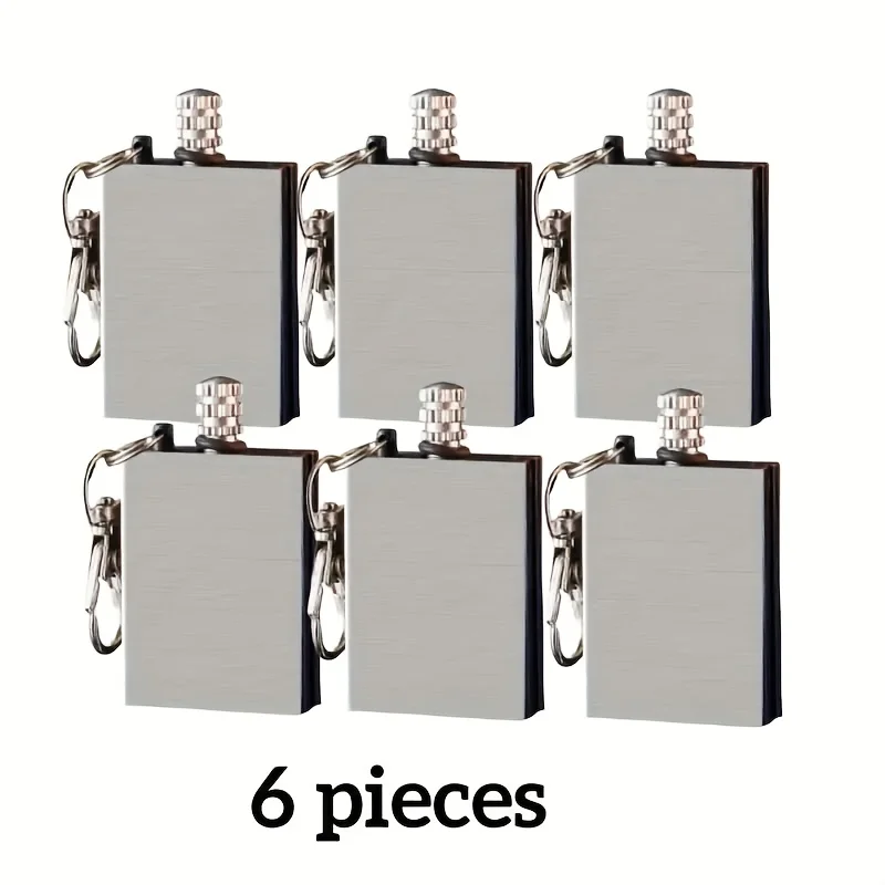 1-6pc Emergency Survival Metal Match - Flint Coal Oil Lighter Keychain, Waterproof Portable Outdoor Camping Ignition wholesale