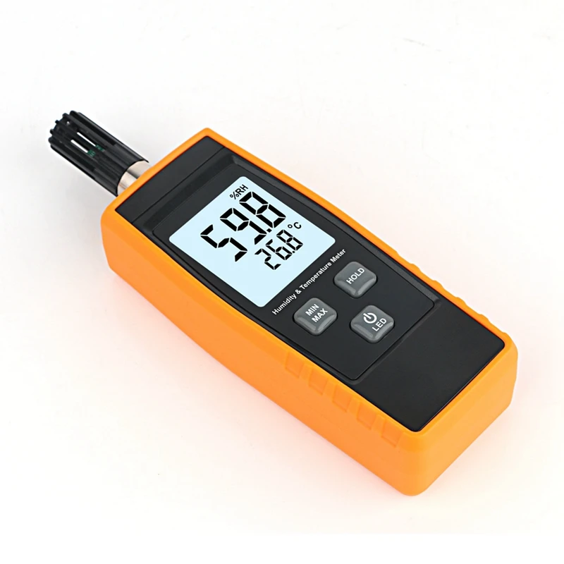 Inductive Digital Temperature And Humidity Meter Measurement Range 0-100%RH,-20-80℃ Temperature Humidity Monitor