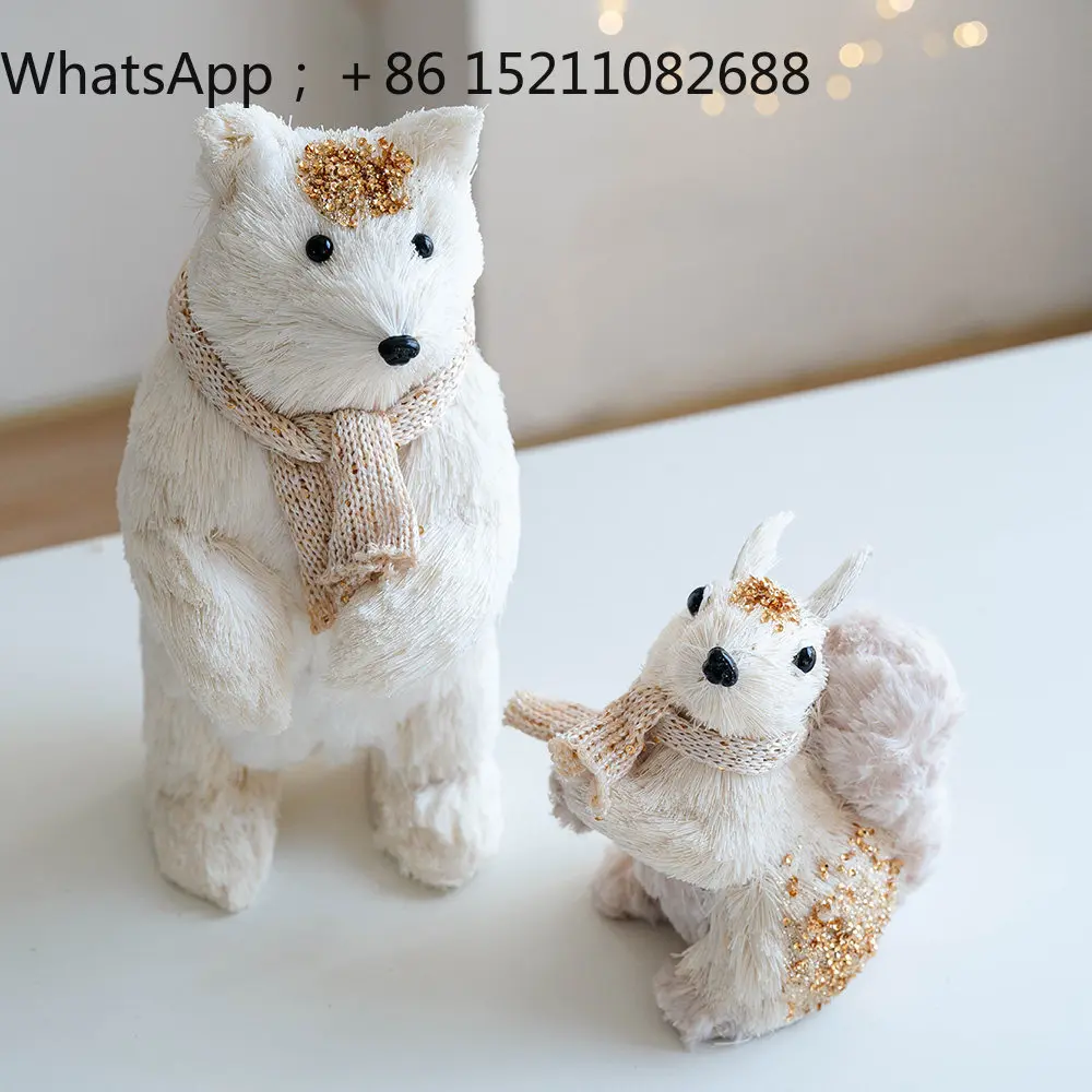 SCY Christmas Elk Squirrel Ornament Christmas Ornament Desktop Window Atmosphere Arrangement Photo Props