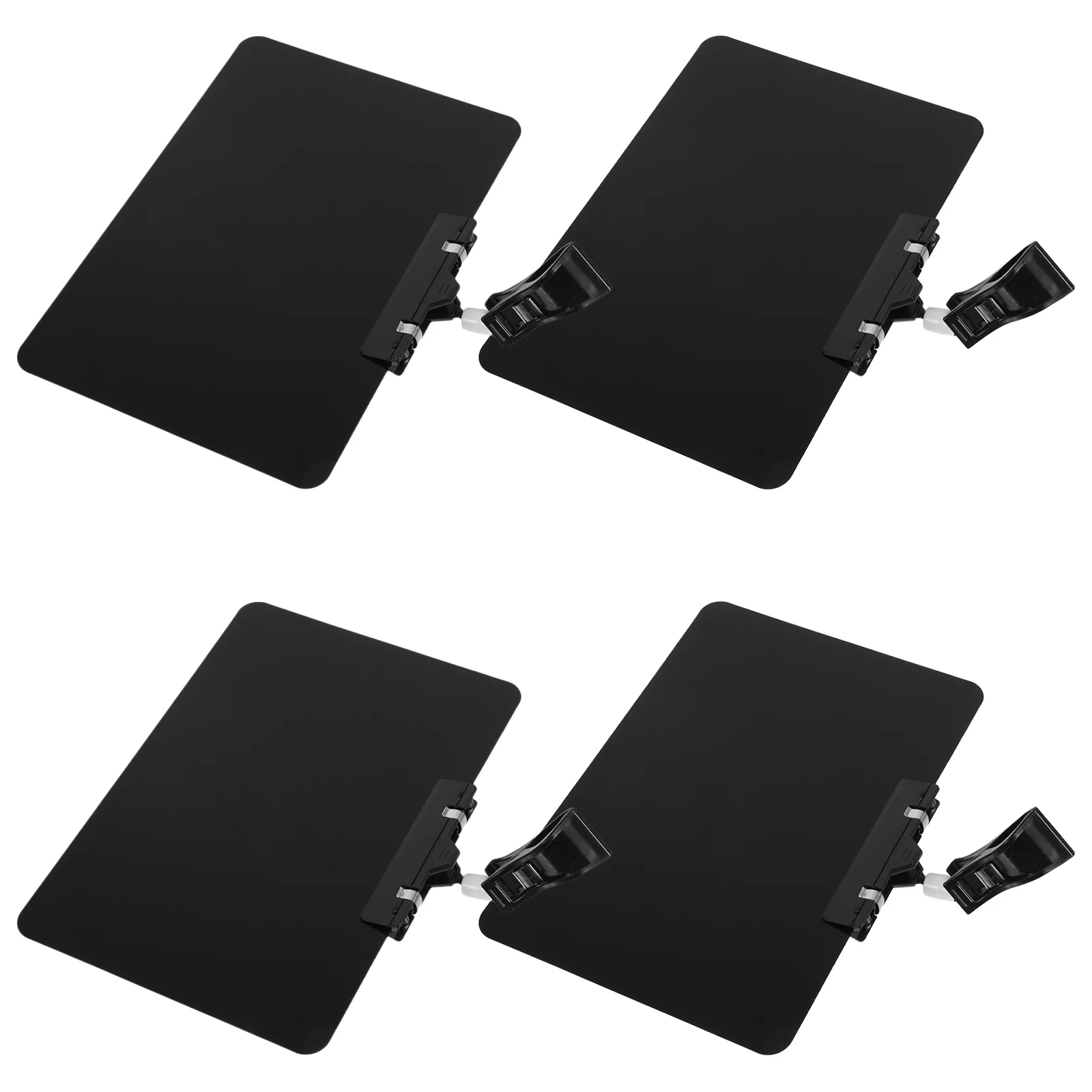

4pcs Tag Clip Set Sign Clamp Holder Rewritable Mini Signs Retail Chalkboard Holder Erasable Labels Store Shelf