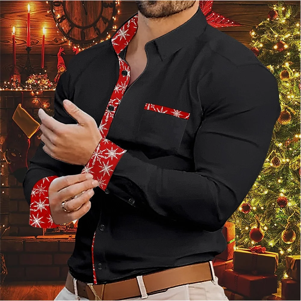 

New Men's Casual Shirt Long Sleeve Hawaiian Men's Top Street Outdoor Tree Soft Lightweight Comfortable