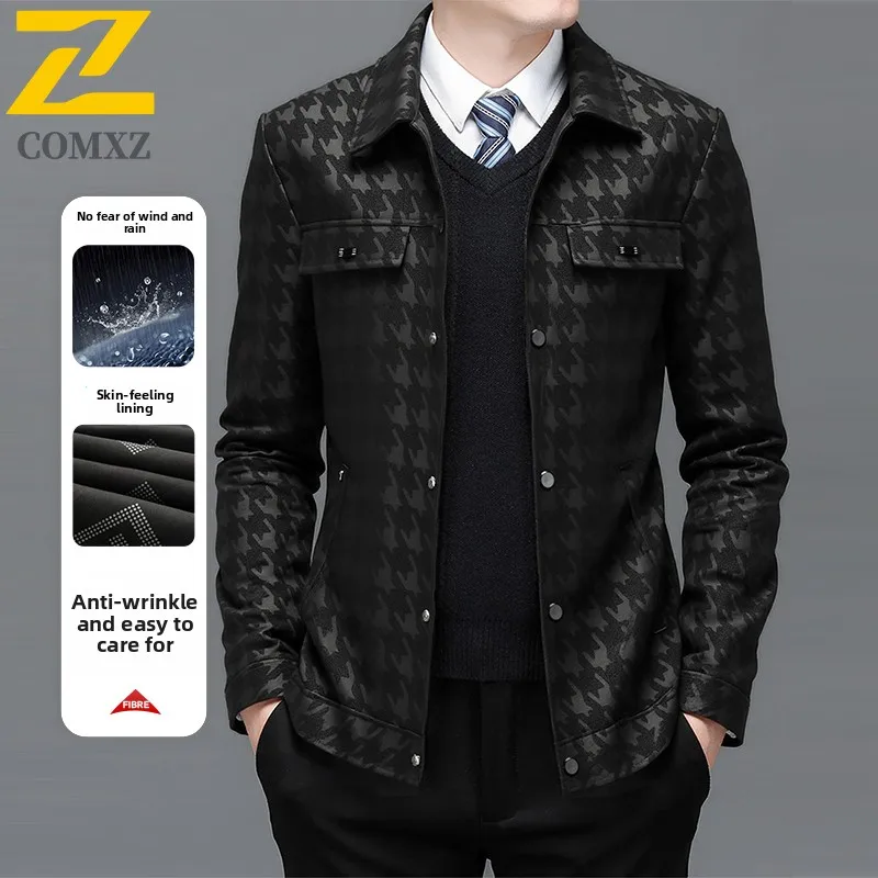 

2025 New Men Casual Jacket Spring and Autumn Fashion Windproof Waterproof Breathable Collar Jacket Business Office Men Clothing