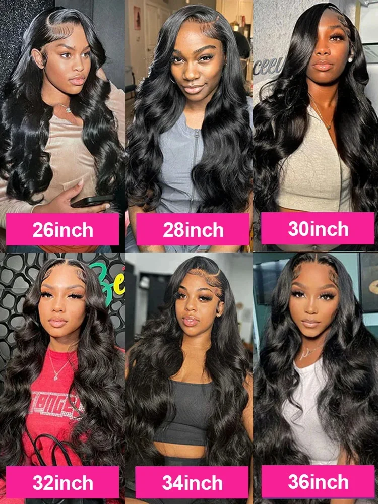 30 40 Inch Body Wave Lace Front Wigs Human Hair 13x4 13x6 HD Lace Frontal Wigs Transparent Body Wave Human Hair Wigs For Women image 4