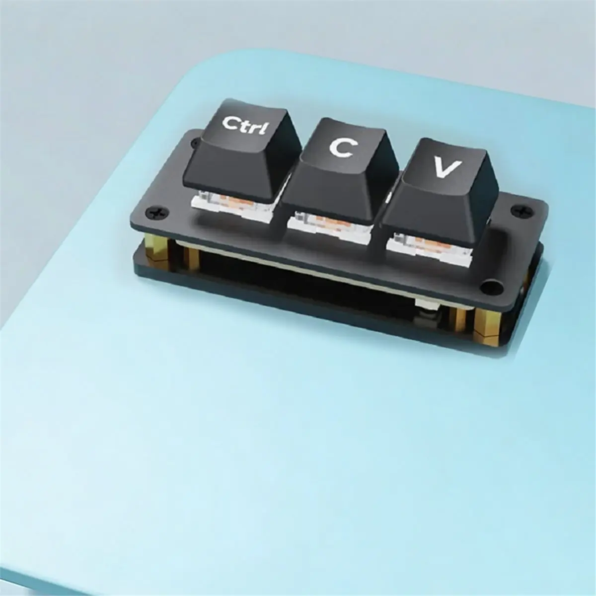 2026 New RP2040 3-Key Programmable Shortcut Keyboard, Ctrl C/V Macro Pad for Programmers, Plug-and-Play